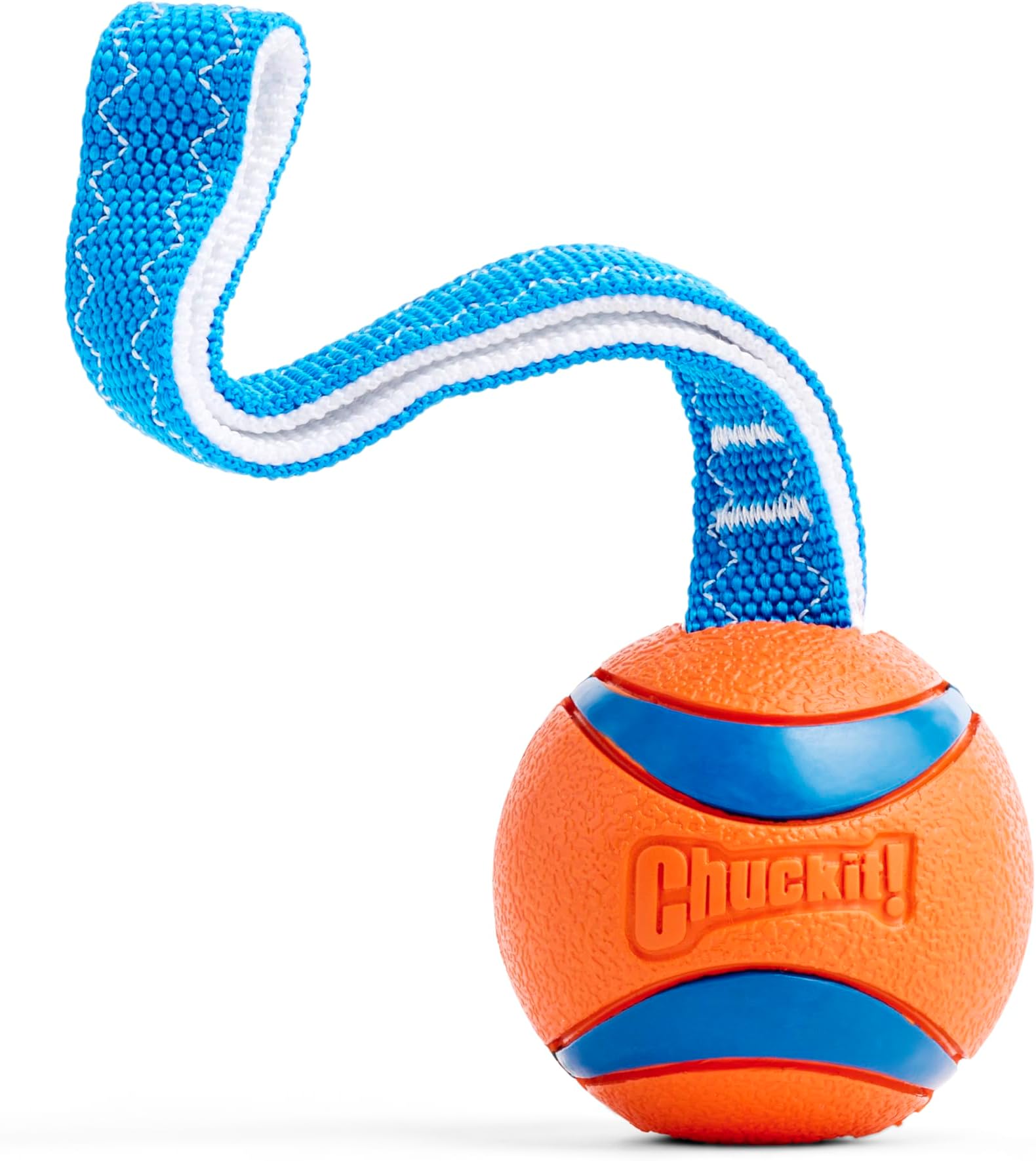 Chuckit! Ultra Tug Dog Toy – Interactive Durable Rubber Ball for Tug of War & Fetch, Large 7.3 cm (Pack of 1)