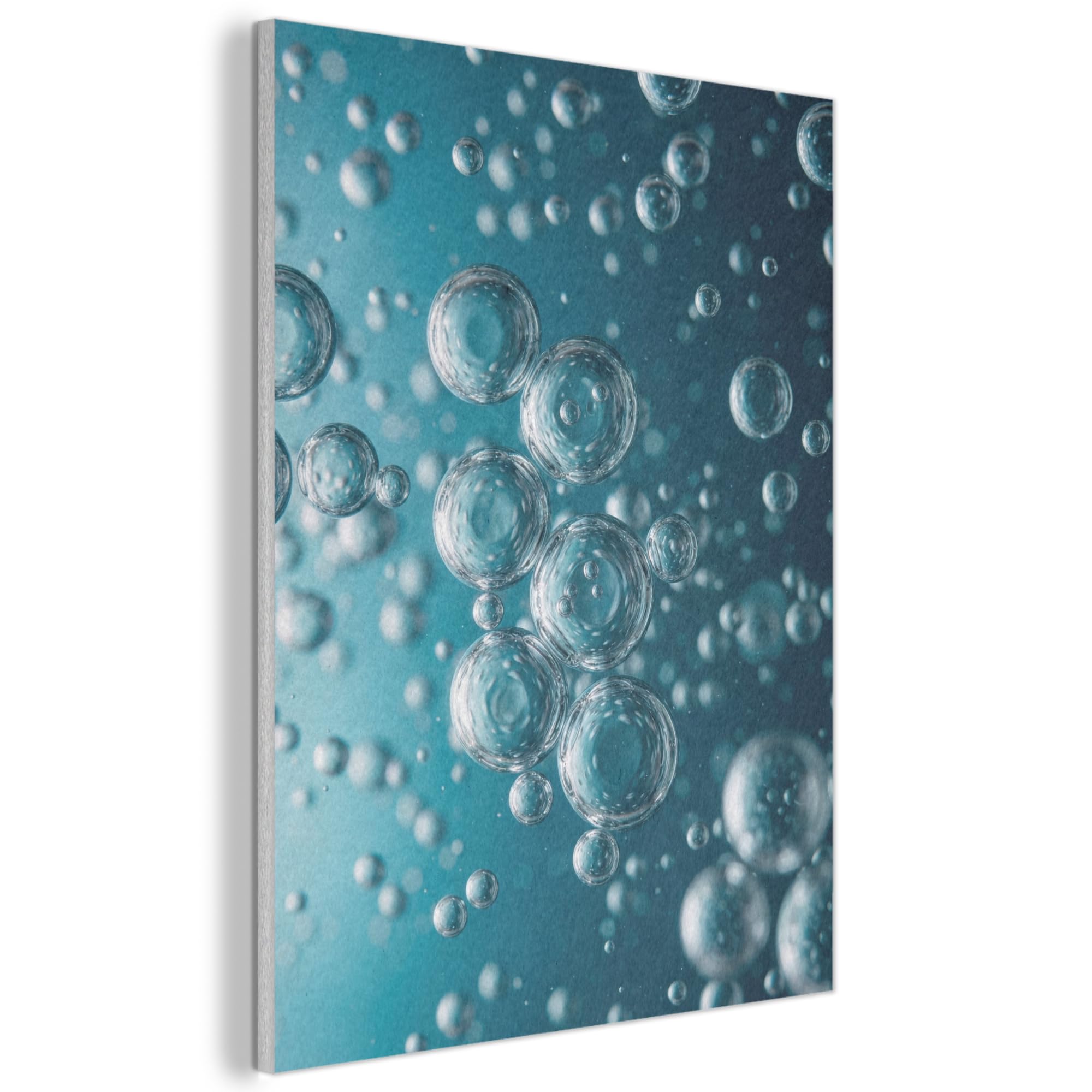 MuchoWow© Felt Panel 50x70 cm Room Style Piece Wallfillers Visual Display Decoration Wall Art Air bubbles - Dynamic - Blue