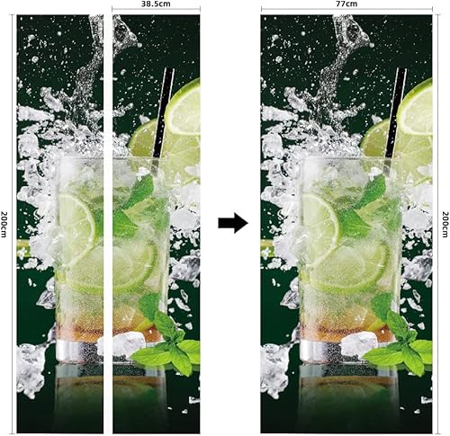 Miniatura 7 de Adhesivo para puerta, mural de puerta 3D, extraíble, autoadhesivo, para decoración del hogar, 30.31 pulgadas de ancho x 78.74 pulgadas de largo,