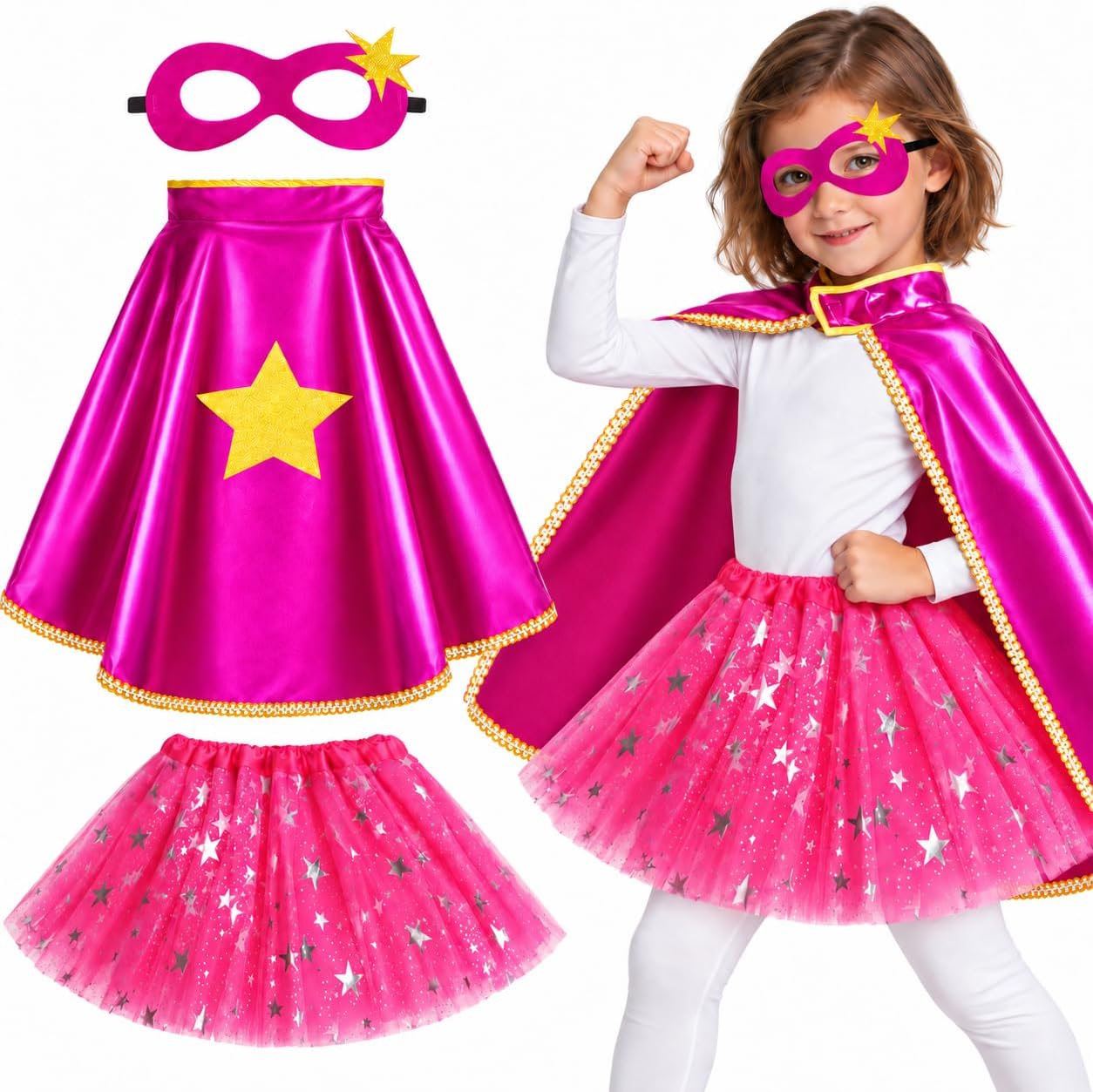 Superhero-Capes for Kids Toddler Superhero-Costumes for Girls
