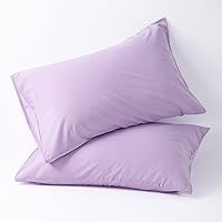 Vista 28 de NTBAY Juego de 2 fundas de almohada estándar de algodón con cierre de sobre de 20 x 26 pulgadas, fundas de almohada transpirables y suaves