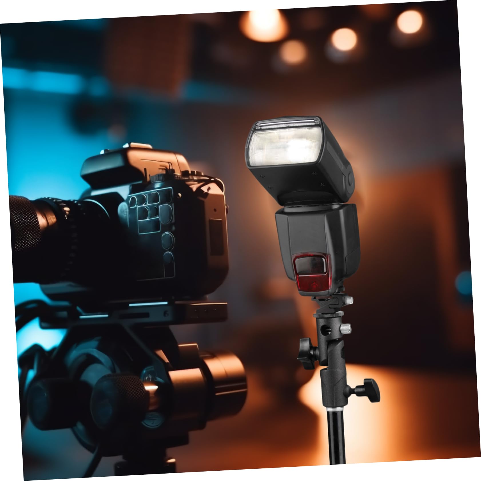 HOMOCONO Umbrella Stand Base Dogital Camera Umbrella Swivel Holder Umbrella Shoe Holder Flash Holder for Light Stand Camera Stand Multipurpose Umbrella Bracket Black Aluminum Metal &