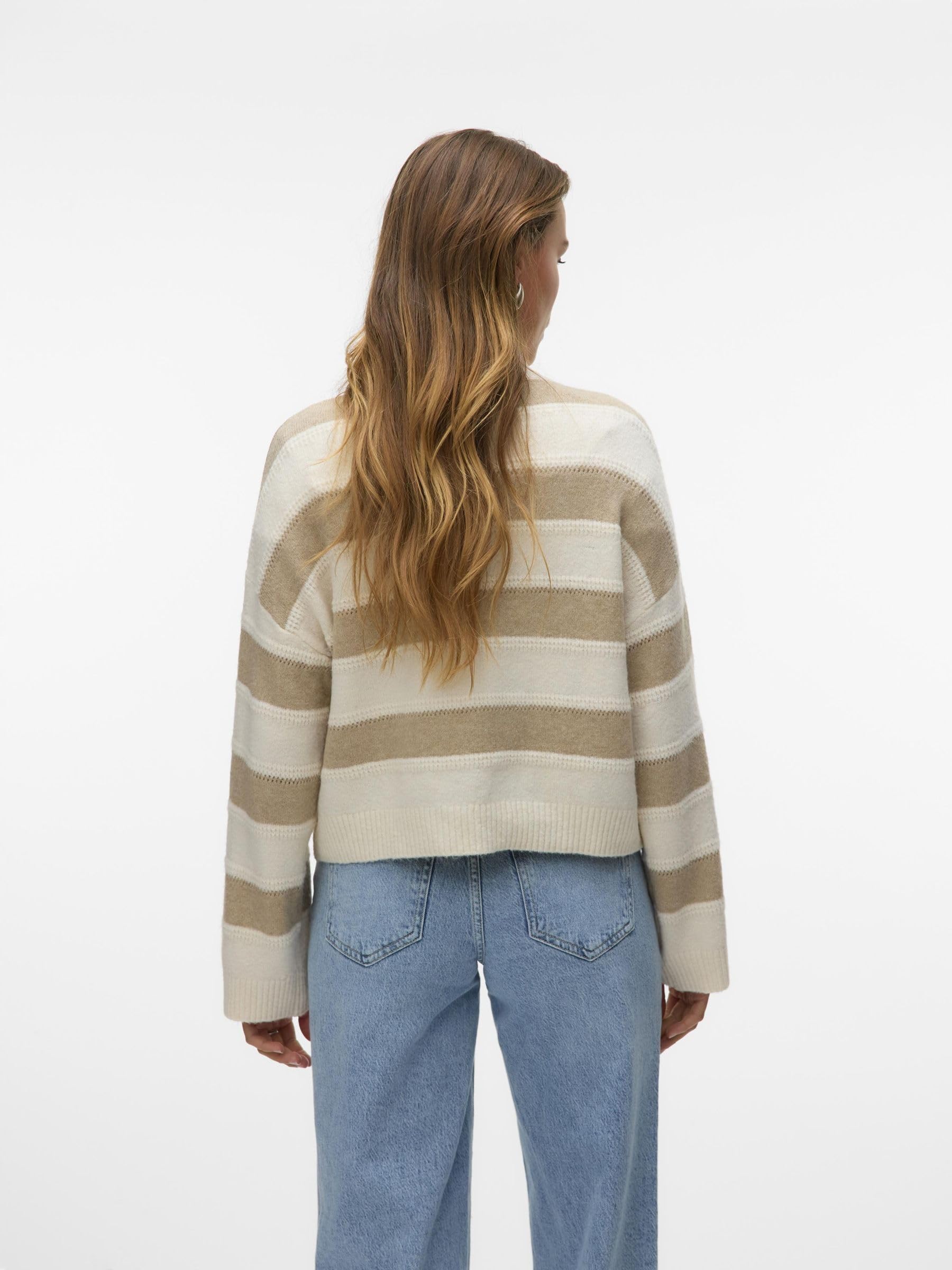 Vero Moda Vminez LS Highneck Short Pullover Boo Vminez LS Highneck - Jersey Corto Boo Mujer (Pack de 0)