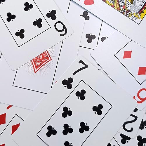 Miniatura 6 de Naipes de plástico, tamaño real de póquer, calidad de casino, índice jumbo, entrega excepcional, impermeable y lavable, perfecto para póker Texas