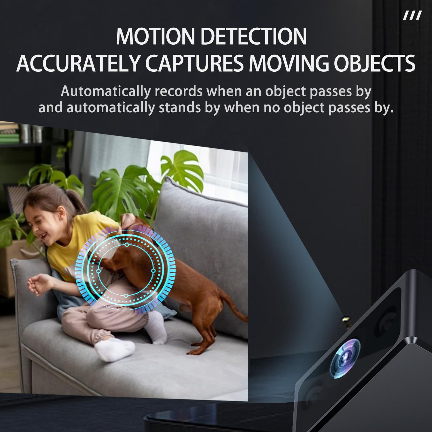 Mini caméra - Caméra de nounou - HD 1080P - Caméra de sécurité intérieure - Caméra de poche portable - Détection de mouvement - Vision nocturne automatique - Enregistrement en boucle