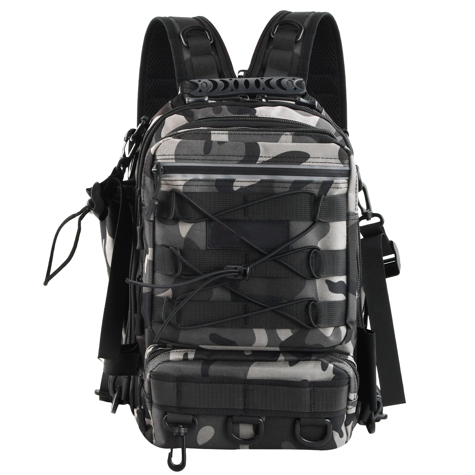Dokeno Sac à Dos de Pêche, Multiple Pockets Sac de Pêche, Sac à Dos de Chasse et de Pêche, Sac à Dos d'accessoires de Pêche pour Support de Canne à Pêche, Cadeaux de Pêche pour Homme et Femme