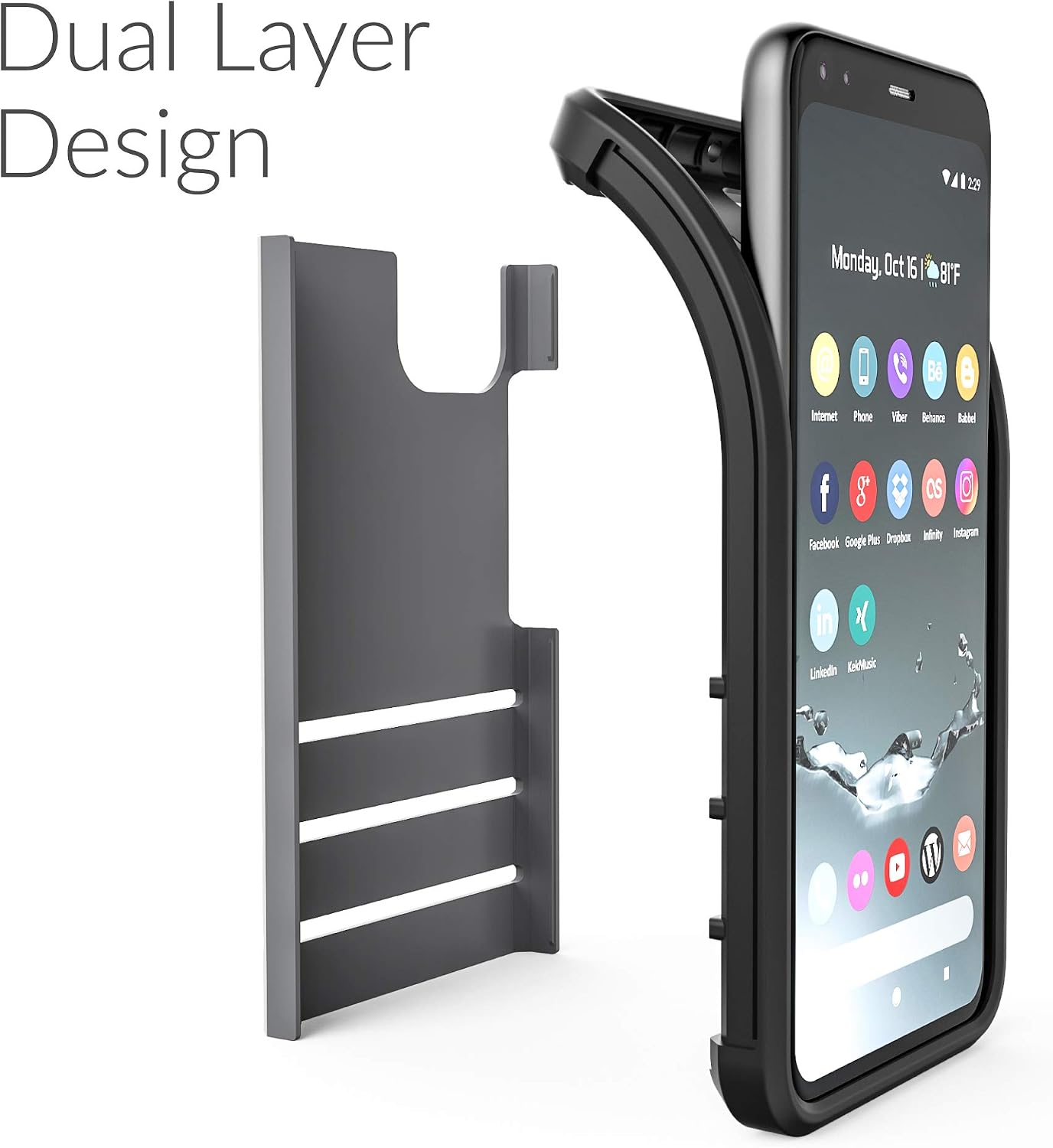 Crave Pixel 4 Case, Strong Guard Heavy-Duty Protection Series Case for Google Pixel 4 - Slate
