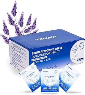 100-Pack Stain Remover Wipes, Portable Clothing Stain Remover Wipes, Instant Stain Remover and Individually Wrapped, Stain Removers for Clothes, Shoes And Surface cleaning of headphones