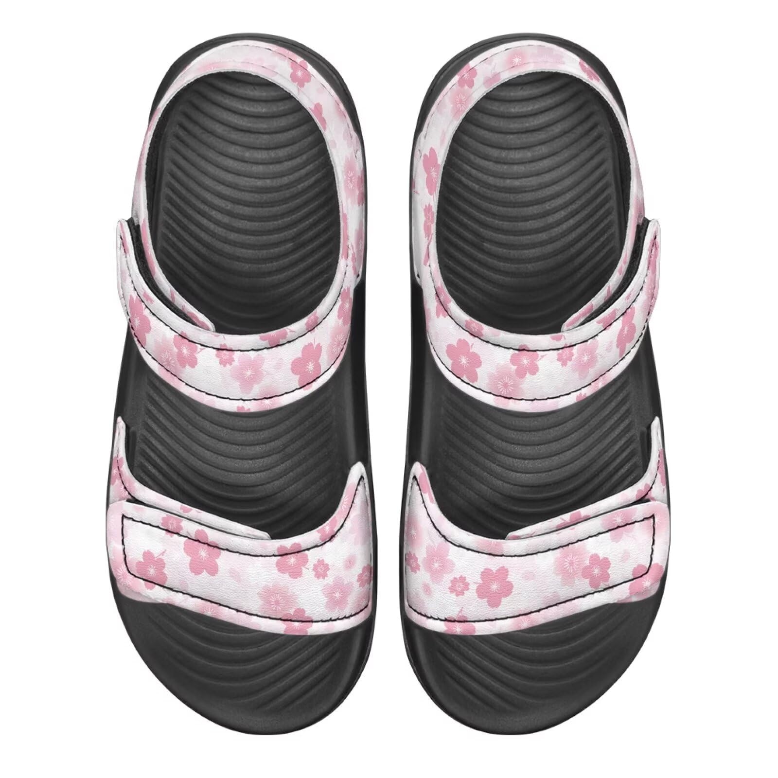 Ocwfudsx Hook and Loop Sandals for Infant Girls with Cute Print Design, Non-slip, for Beach, Park, Water Activities