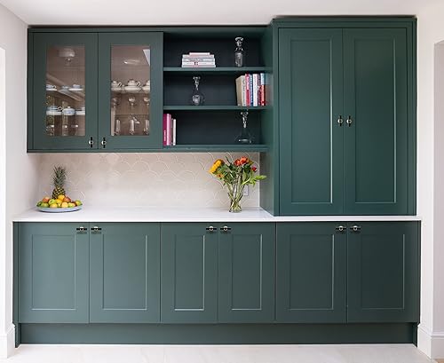 Miniatura 6 de Paquete de 5 tiradores de gabinete negros y dorados, pomos largos para cajones de tocador de un solo agujero, pomos largos para armarios de cocina y