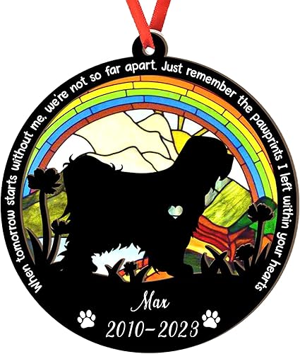 Miniatura 107 de Adorno de atrapasoles de setter irlandés personalizado, adorno de Navidad de Setter irlandés, regalo para perro amante, setter irlandés