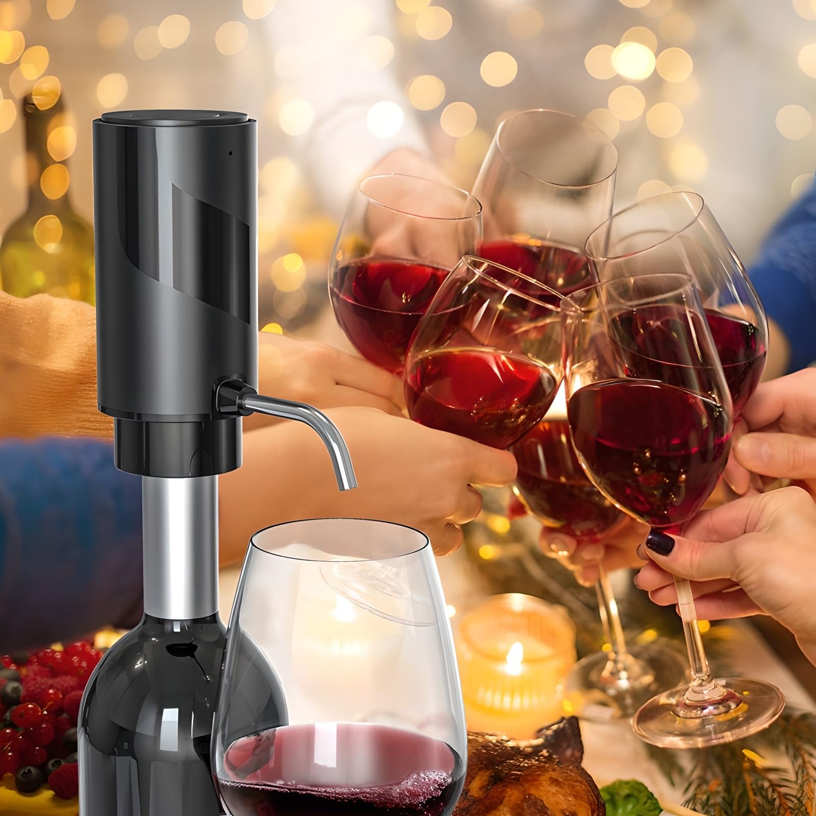 Distributeur de vin électrique avec bec verseur automatique rechargeable avec câble de charge USB