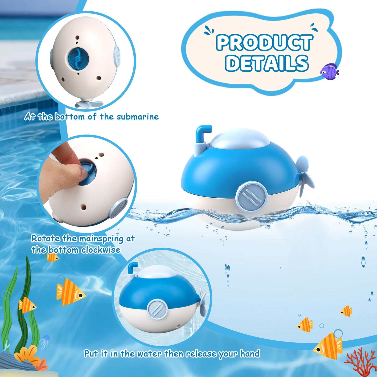 9 PCS Bath Toys for Kids Toddlers Vehicle Train Airplane Floating Water Squirt Toys for For 1 2 3 4 Year Old Boys Girls - Image 4