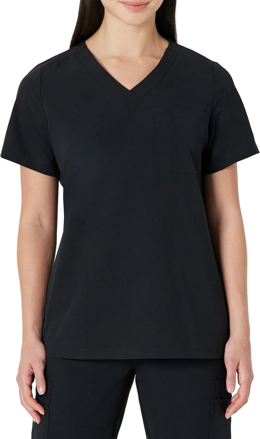 Amazon Basics Women's Scrubs V-Neck Top with Pockets
