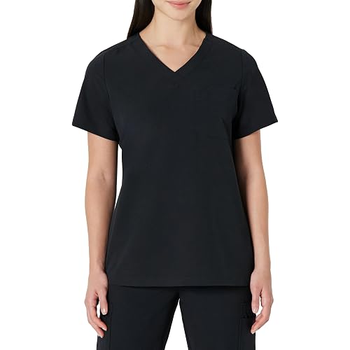 Amazon Basics Women's Scrubs V-Neck Top with Pockets