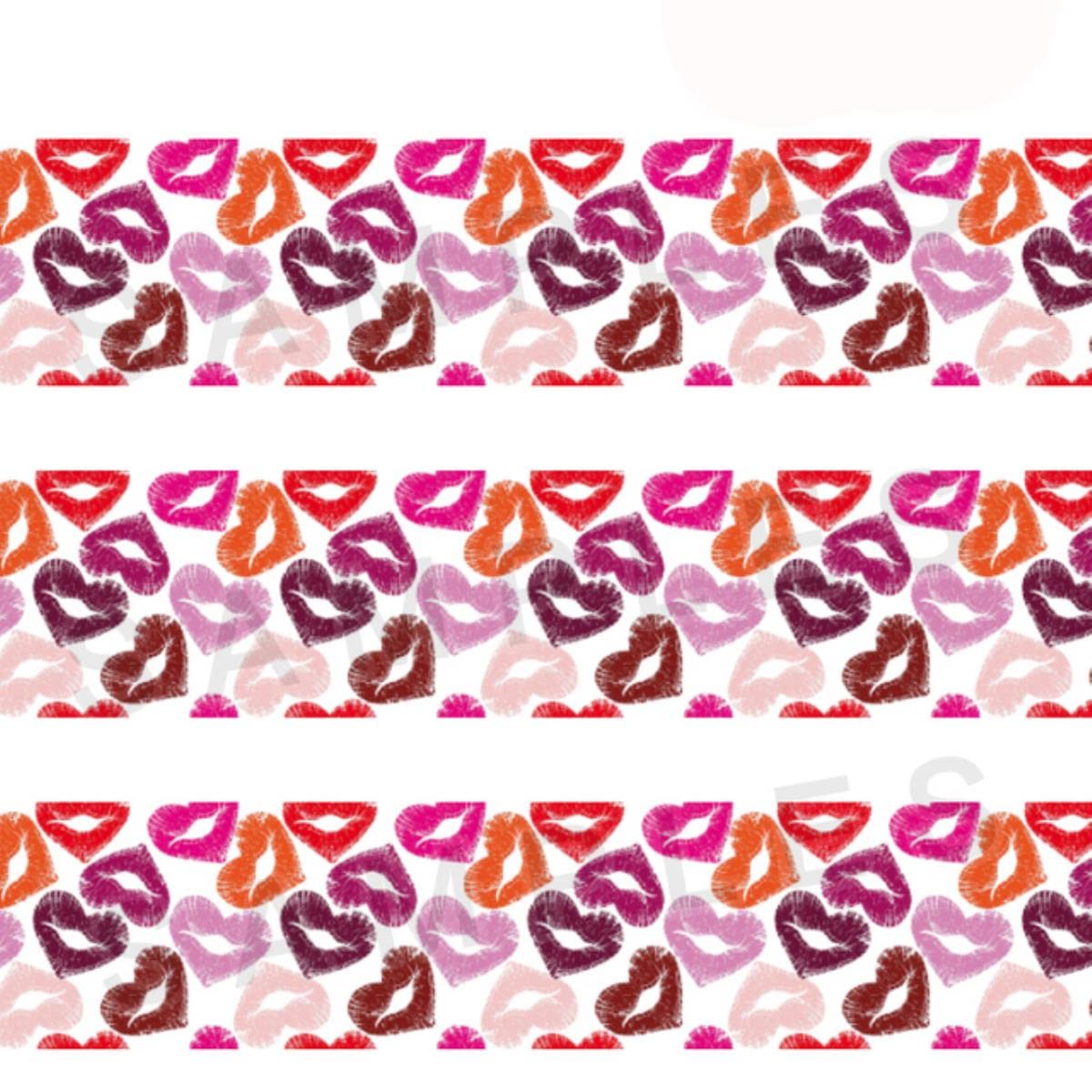 Valentine Day Hot Love Heart 50 Yards Grosgrain estampado, cinta de raso Accesorios para el cabello-2012251, Grosgrain de 50 mm
