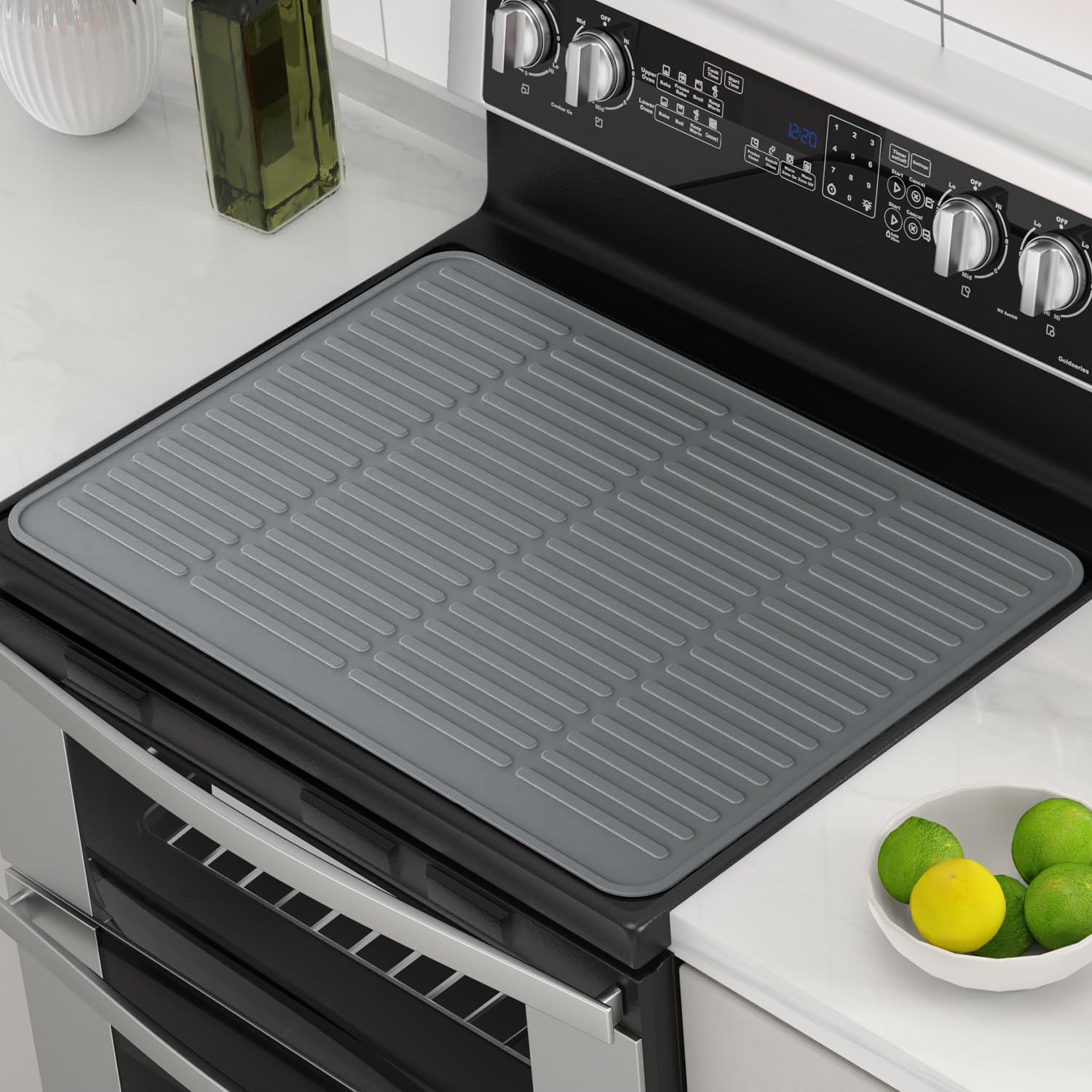 28"x20" Silicone Stove Top Covers for Electric Stove - Gray