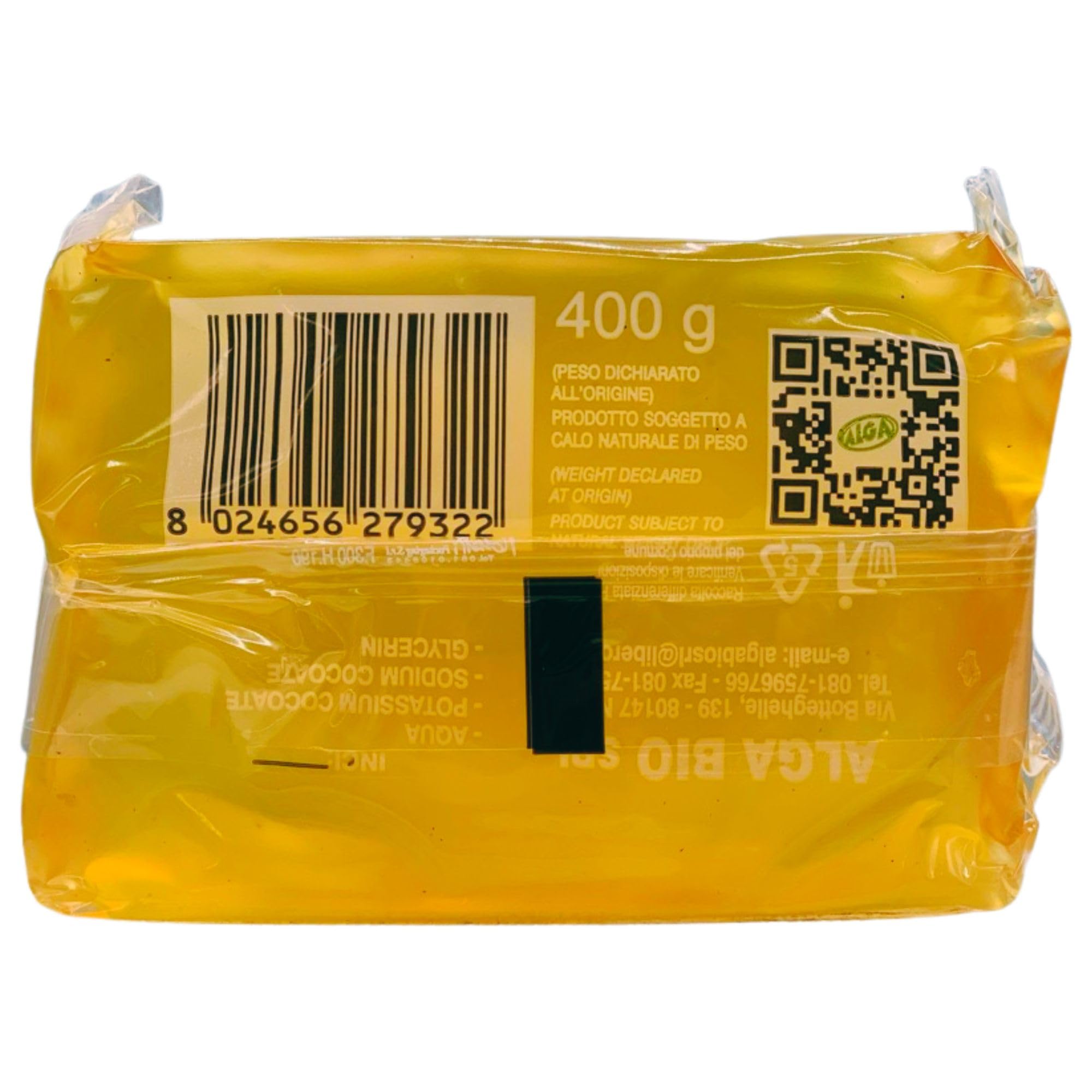 Sapone Ecologico Per Bucato a Mano e Lavatrice, Naturale all'Olio Di Cocco, Delicato Sulla Pelle. Ottima Azione Detergente, Biodegradabile 400g (20 Unità)