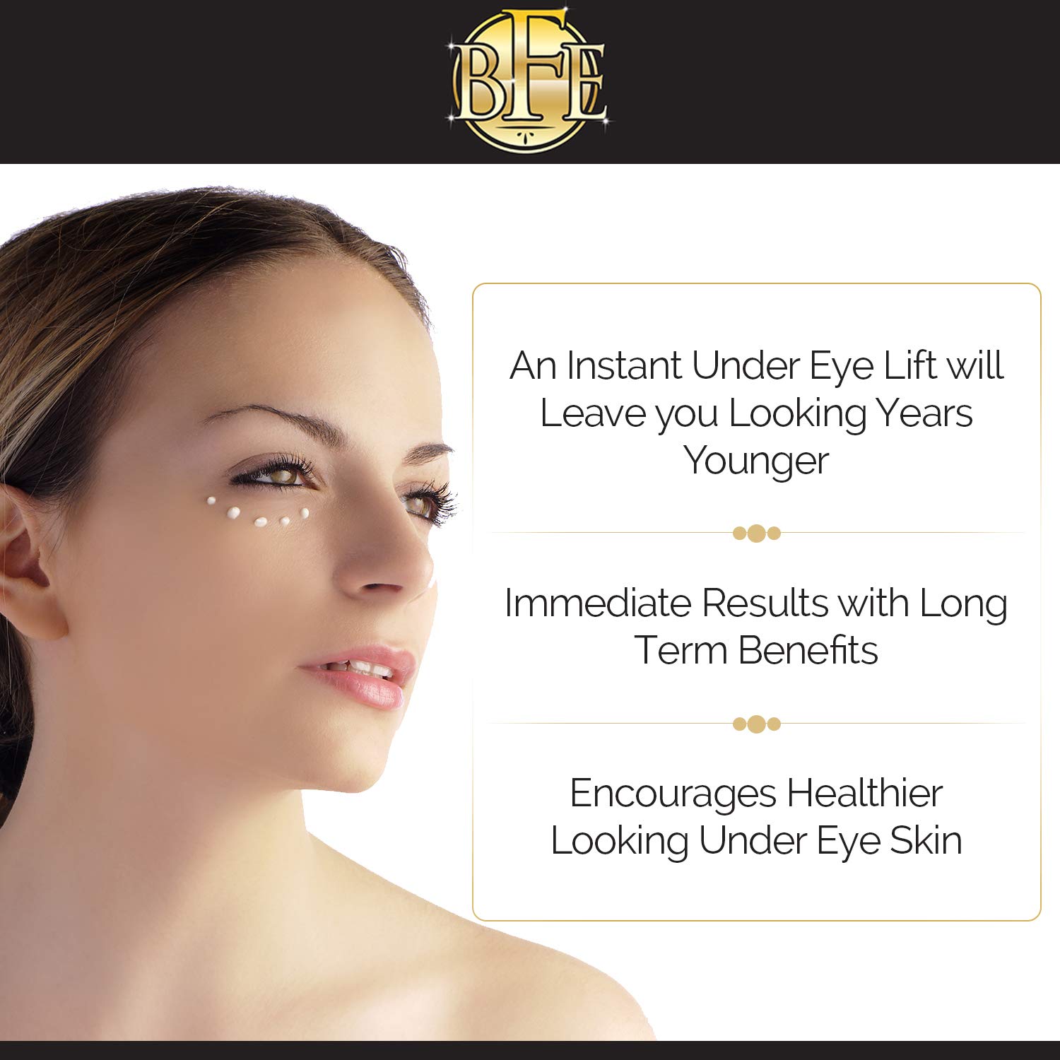 Instant Ageless Eye Cream Reduces Under Eye Puffiness. Lift