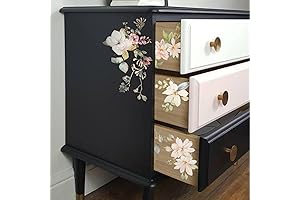 Premium Vintage Transfer Decals for Furniture - Majestic Floral Designs for Nightstands and More