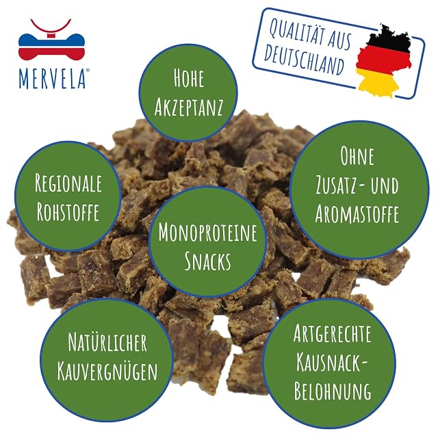 Foto 4 de 6 de MERVELA® Cubos para masticar para perros, 500 g, ideal como golosina de entrenamiento