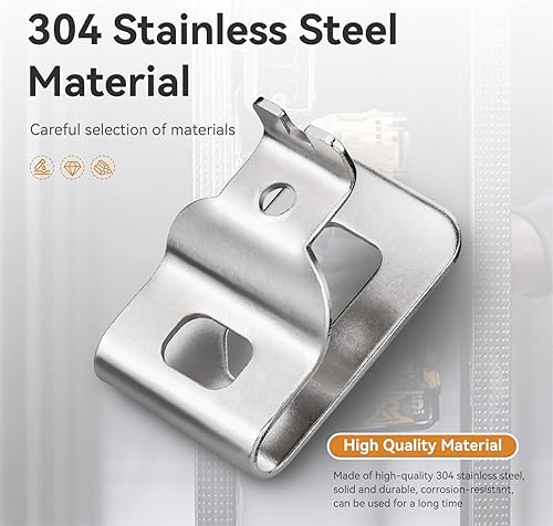 Miniatura 2 de Clips de cinturón para Dewalt, 6 piezas de clips para herramientas de perforación de acero inoxidable 304 con tornillos para Dewalt N268241 N086039