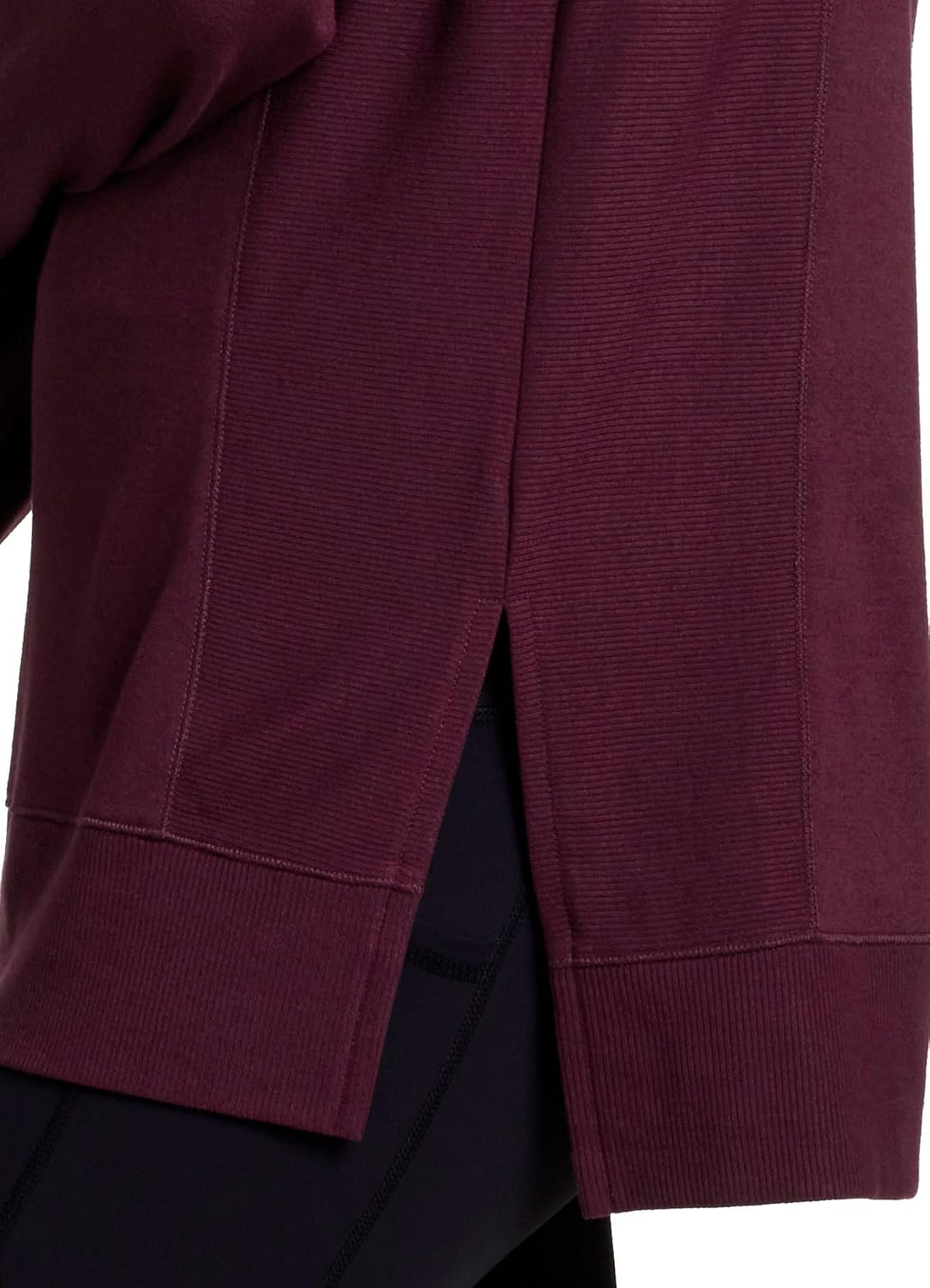 RBX Active Fashion Women's Yoga Tunic Sweatshirt, Lightweight French Terry Long Sleeve Top with Thumbholes & Ribbed Side - Image 4