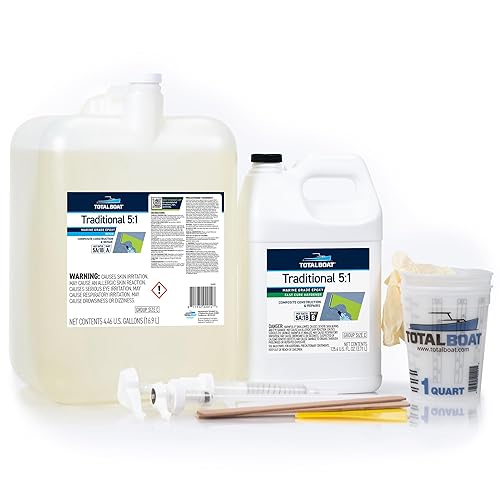 Miniatura 8 de TotalBoat 5:1 juegos de resina epóxica, resina epóxica de grado marino para construcción y reparación de fibra de vidrio y madera.