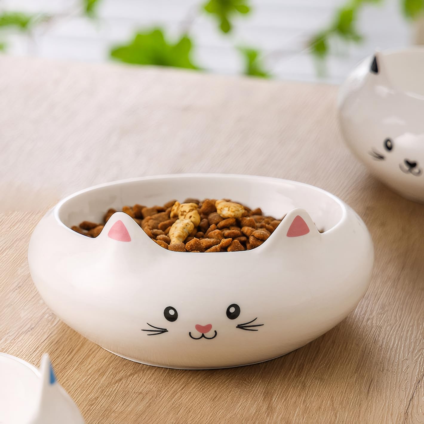 Cat Bowls, Cat Food Bowl, Ceramic Cute Kitten Bowls for Food and Water 7.1oz, Small Dog Feeding Dish for Whisker Fatigue Friendly, Personal Design Home Decor Bowl, Multi-Use