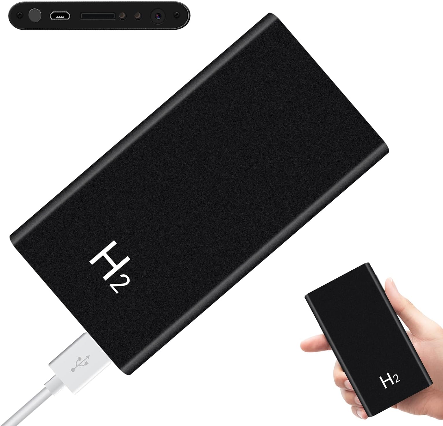 Security Power Bank Camera, Surveillance No Need WiFi 1080P Mini Camera with Loop Recording, Night Vision, 5000mAh Battery Rechargeable Power Bank Camera