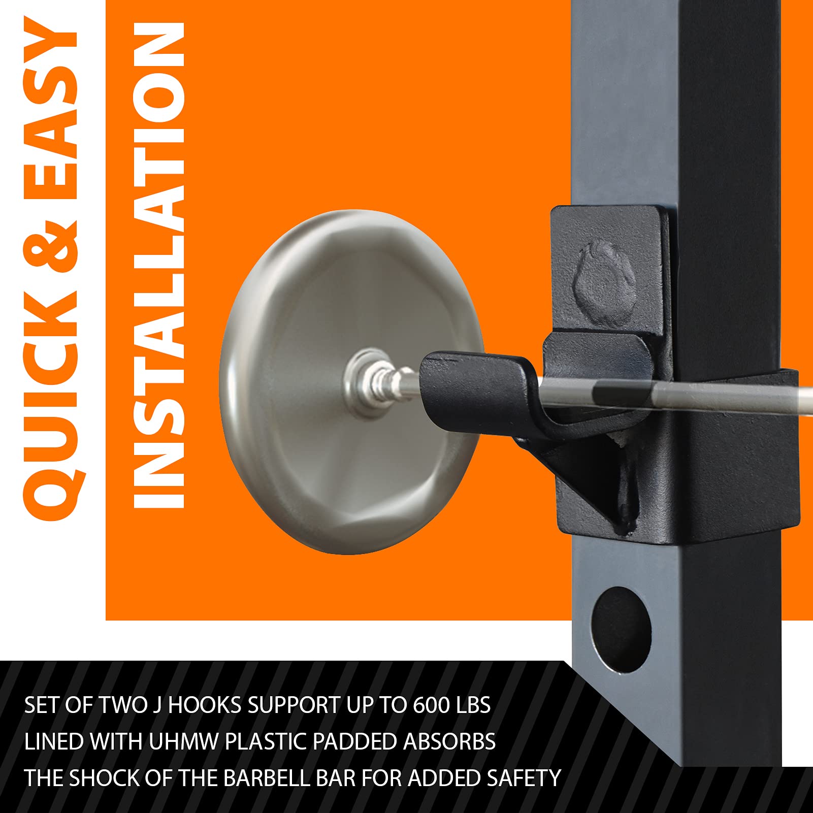 Amazon.co.jp: Balelinko スチールJフック Jカップバーベルホルダー