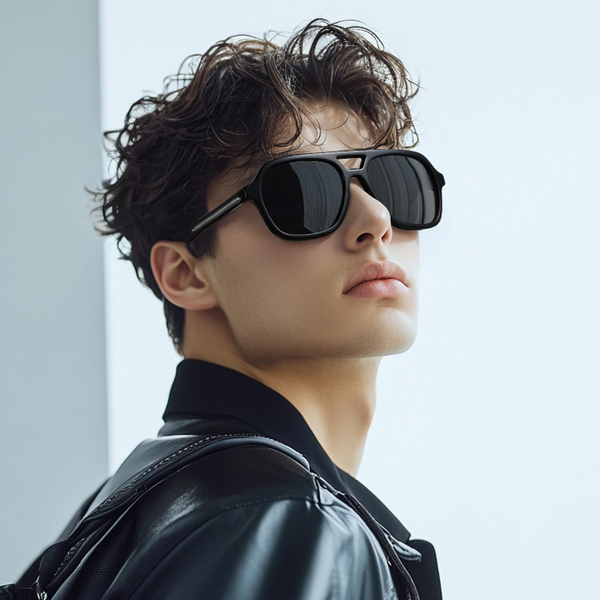 Gafas de sol polarizadas hechas a mano de acetato con protección UV400 para mujer y hombre.