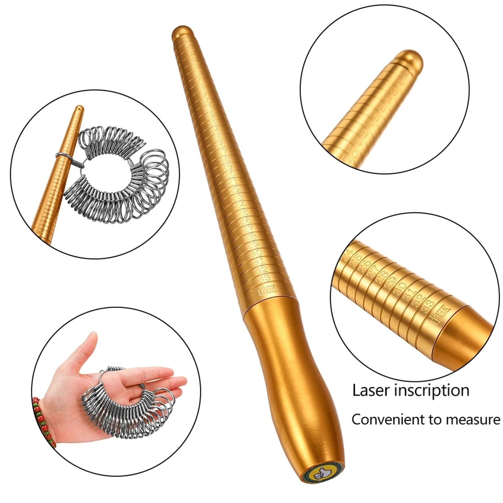 Ringexpander Fingergrößen-Messgeräte, Metallstab, Ringgröße, Vergrößerer, Mandrel-Messgerät, Werkzeuge For Die Schmuckherstellung