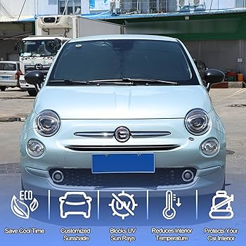 ABARTH フィアット500 サンシェード Amazon.com: Windshield Sunshade for Fiat 500 2010-2024