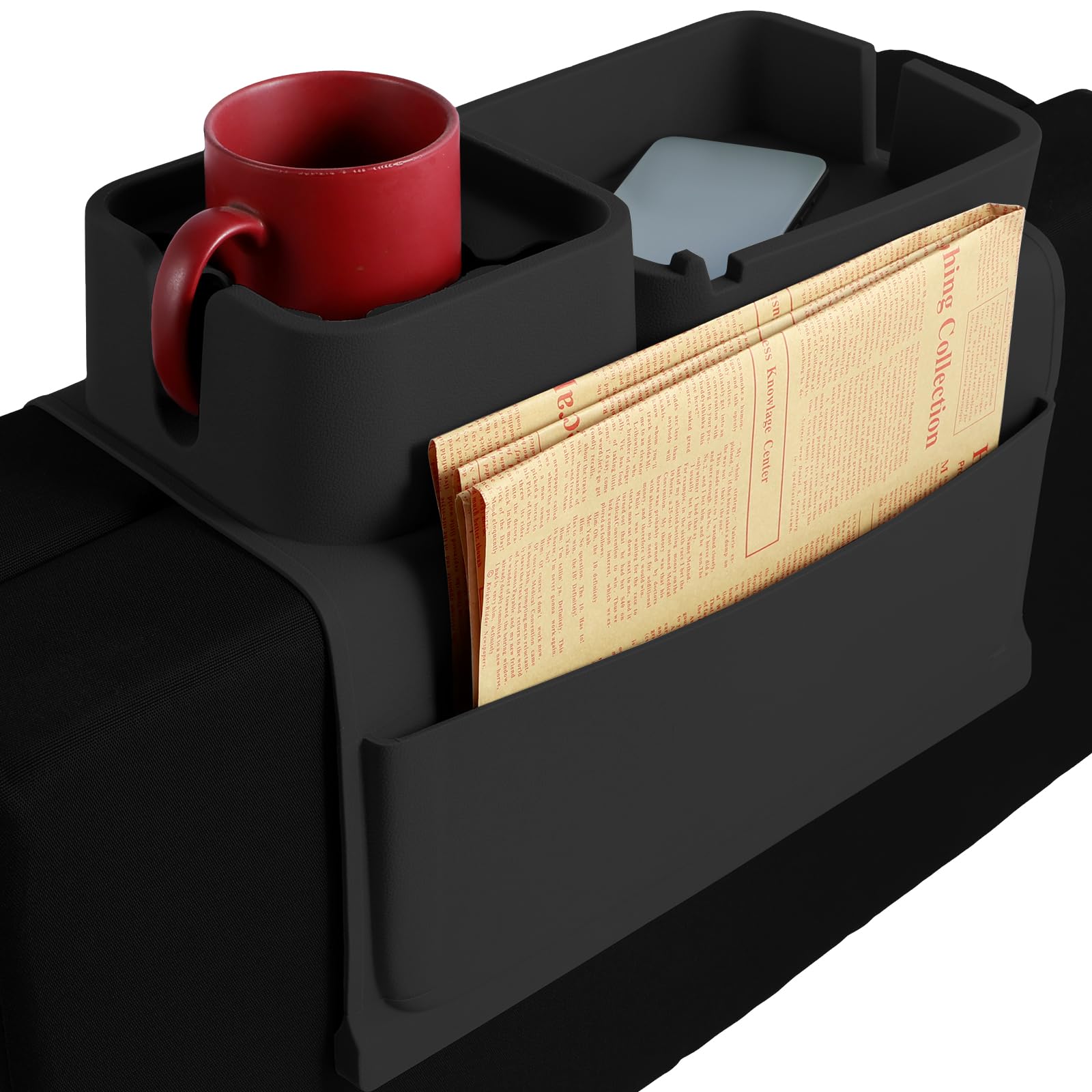 Porte-gobelet en silicone pour canapé | Support de tasse en silicone pour accoudoir de canapé, anti-déversement et antidérapant pour canapé, maman, papa, grand-mère ou grand-père Pisole