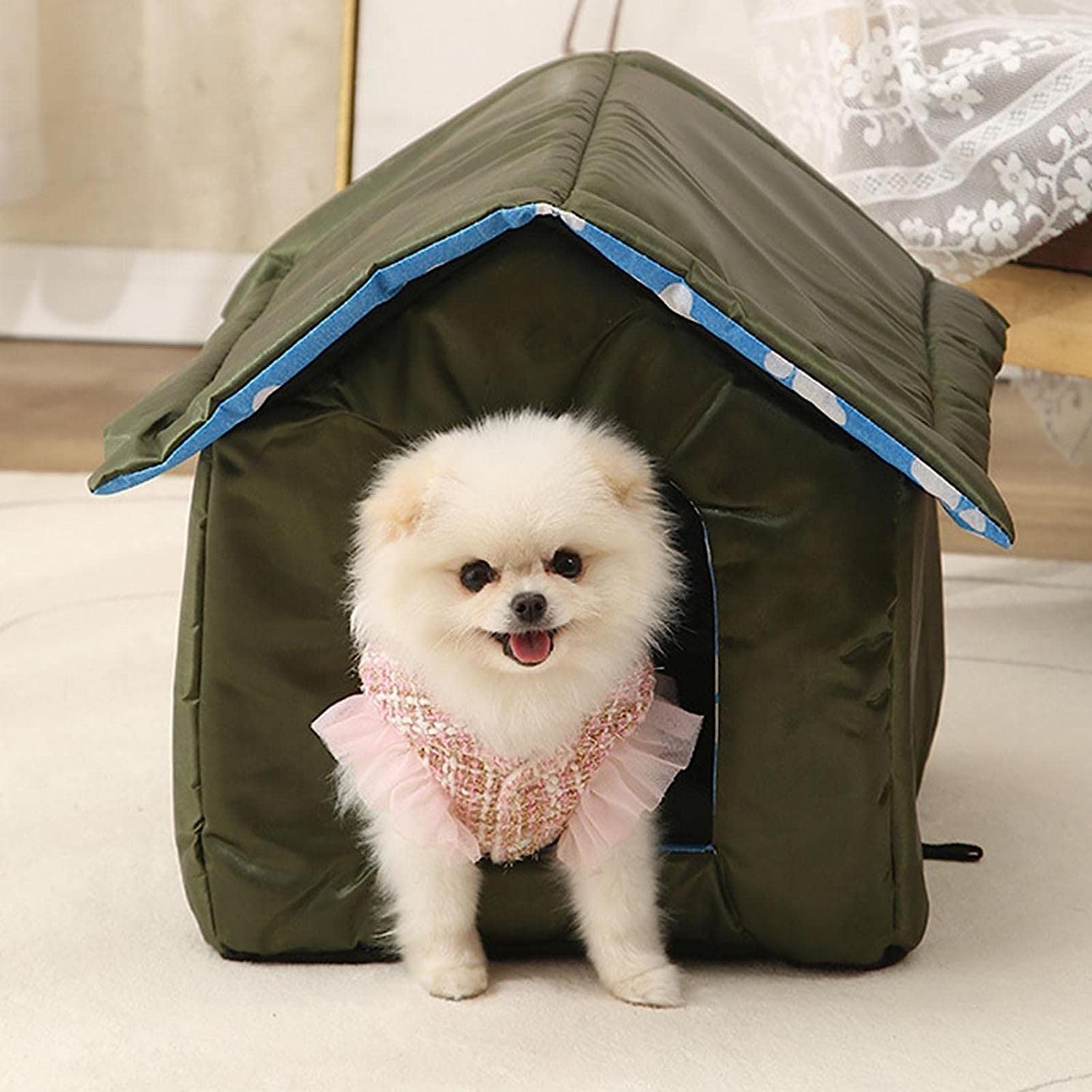 Cuccia Per Gatti Esterna Impermeabile - Isolata, Pieghevole, Per Inverno (Taglia S, Fino A 5 Kg) - Foto 5