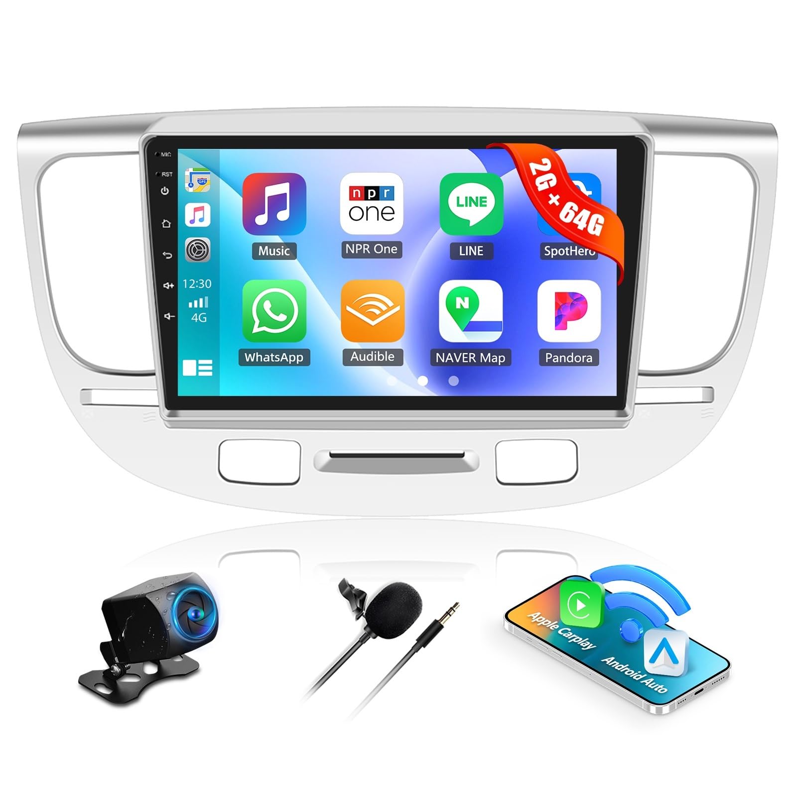 Roinvou 2 64G Android Autoradio Navi für KIA Picanto TA