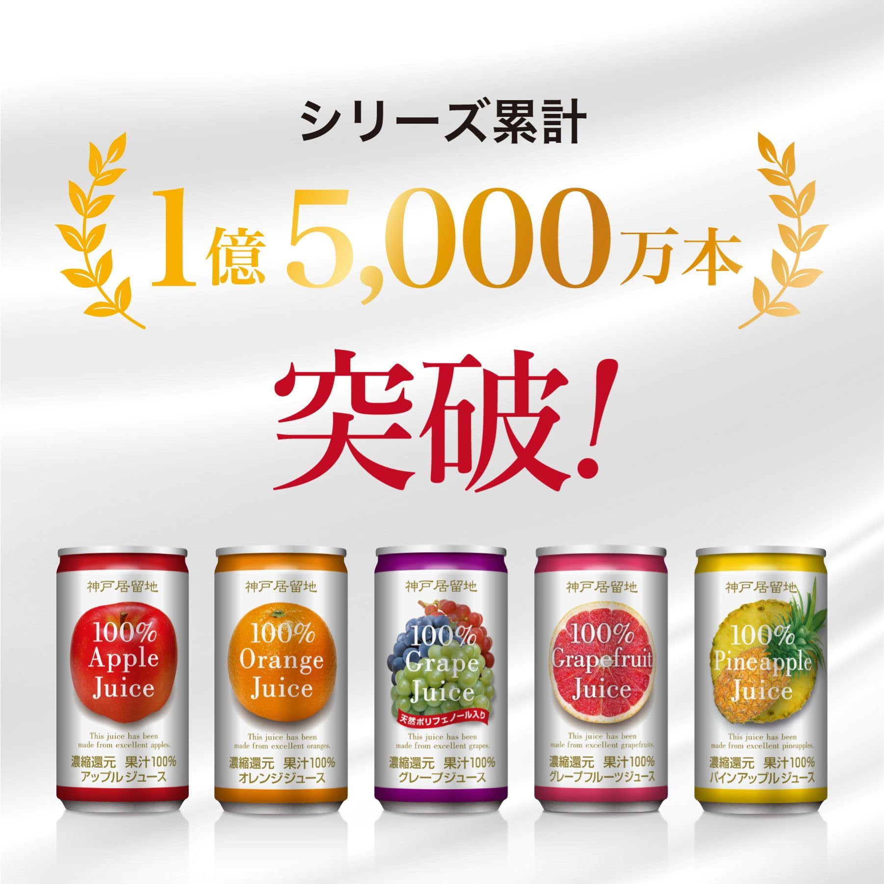 Amazon.co.jp: 神戸居留地 果汁100% アップルジュース 185g 30 缶