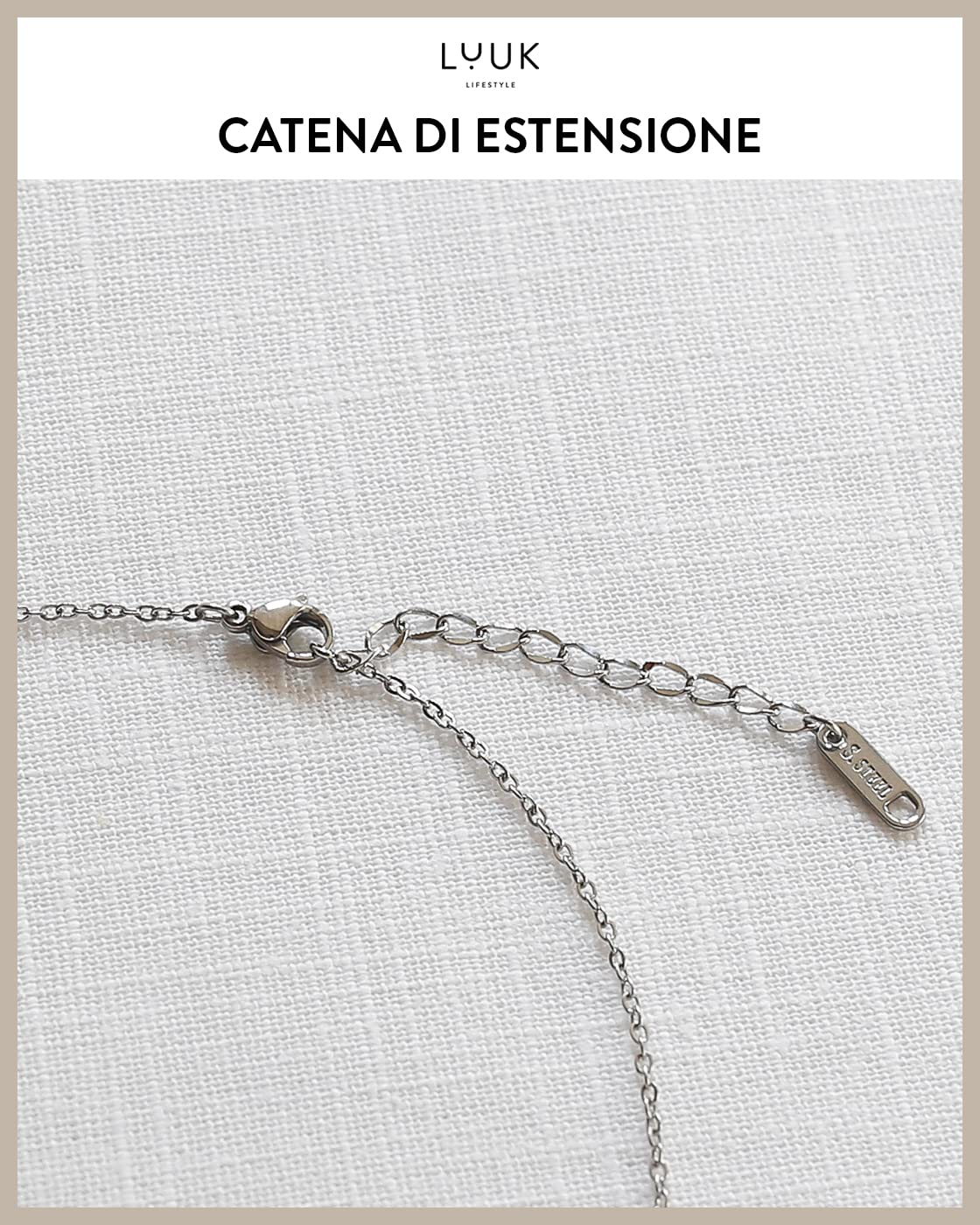LUUK LIFESTYLE Collane femminili in acciaio inossidabile con fini ciondoli portafortuna, dedica HAPPINESS, regalo, argento, oro, oro rosa