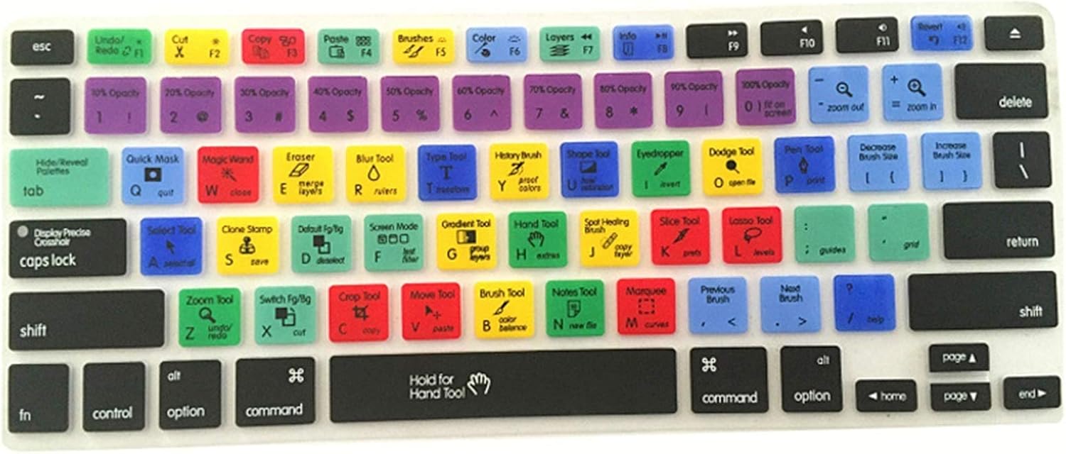 Zryyd For Adobe Photoshop Illustrator Shortcut Keyboard Silicone Protection Cover Film Sticker For Macbook Pro Air 13 15 17 Protector Color For Photoshop Amazon Co Uk Musical Instruments Dj Zryyd For Adobe Photoshop Illustrator Shortcut Keyboard Silicone Protection Cover Film Sticker For Macbook Pro Air 13 15 17 Protector Color For Photoshop Amazon Co Uk Musical Instruments Dj