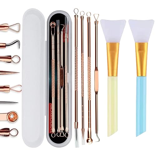 Miniatura 3 de Juego de 2 cepillos de silicona para mascarilla, 4 unidades, removedor de puntos negros, extractor, acné, kit para mujeres y hombres