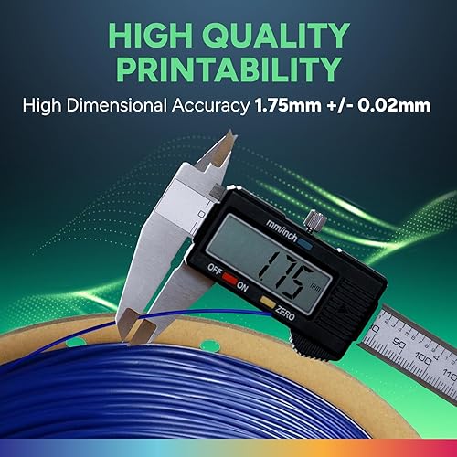 Vista 78 de OVERTURE - Filamento de TPU de alta velocidad 1/16 pulgadas, rollo flexible 95A, impresora 3D, precisión dimensional +/- 0.001 pulgada, se adapta a