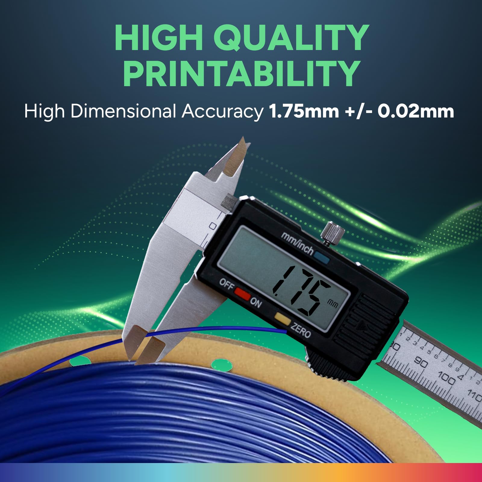 OVERTURE Filamento TPU 1kg Blu, 1.75mm Flessibile TPU Filamento per Stampante 3D, Elevata Liquidità, Precisione Dimensionale +/- 0.02 mm, per Stampante 3D (Blu)