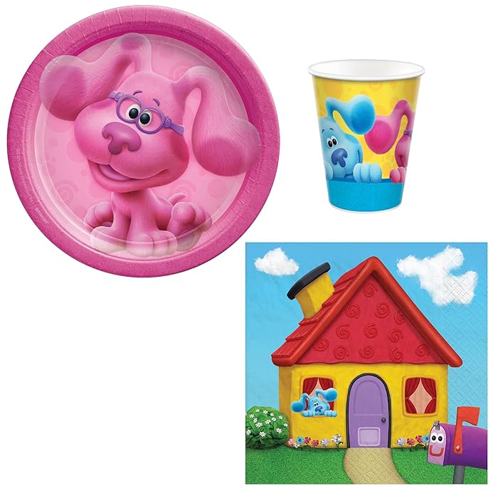 Buy Blues Clues Party Supplies Pink Magenta Themed Bundle Includes Paper Dessert (Snack