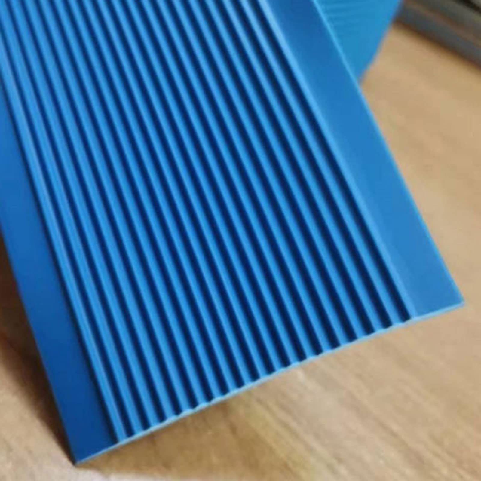 Tiras antideslizantes de goma para evitar caídas en escalones con cubiertas autoadhesivas azul