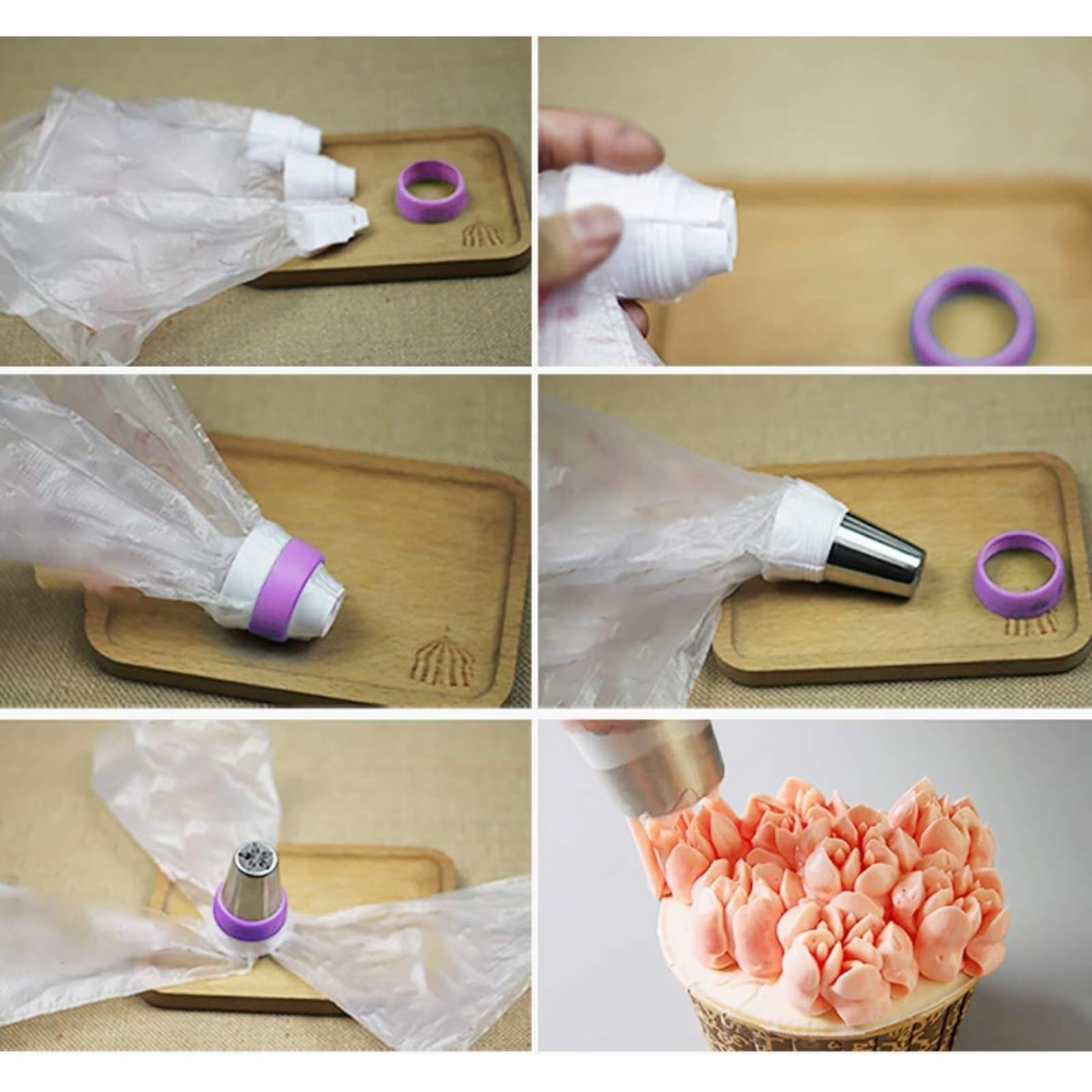 Douille à douille en acier inoxydable pour décoration de gâteau