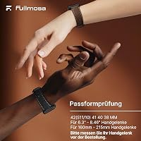Set de 2 curele Fullmosa ergonomice din piele naturală pentru Apple Watch 42 41 40 38 mm, compatibile pentru femei și bărbați, Seria 11 10 9 8 7 6 5 4 SE 3 2 6