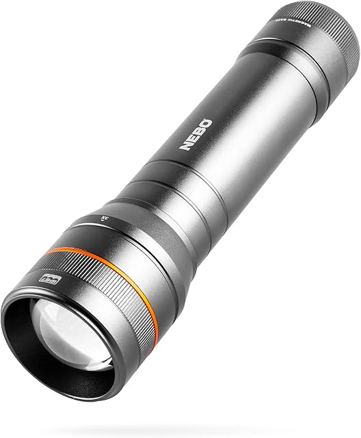 NEBO Newton 1000 Lumens | Black LED Waterproof Flashlight | AA Battery Powered with Magnetic Base