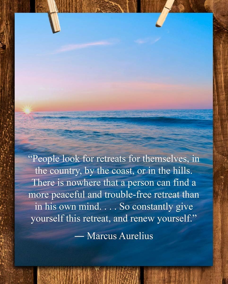 AMERICAN LUXURY GIFTS Marcus Aurelius Quote - Minimalist Wall Art - Modern Desk Decor, Classroom - 8x10 Unframed Print - Image 7