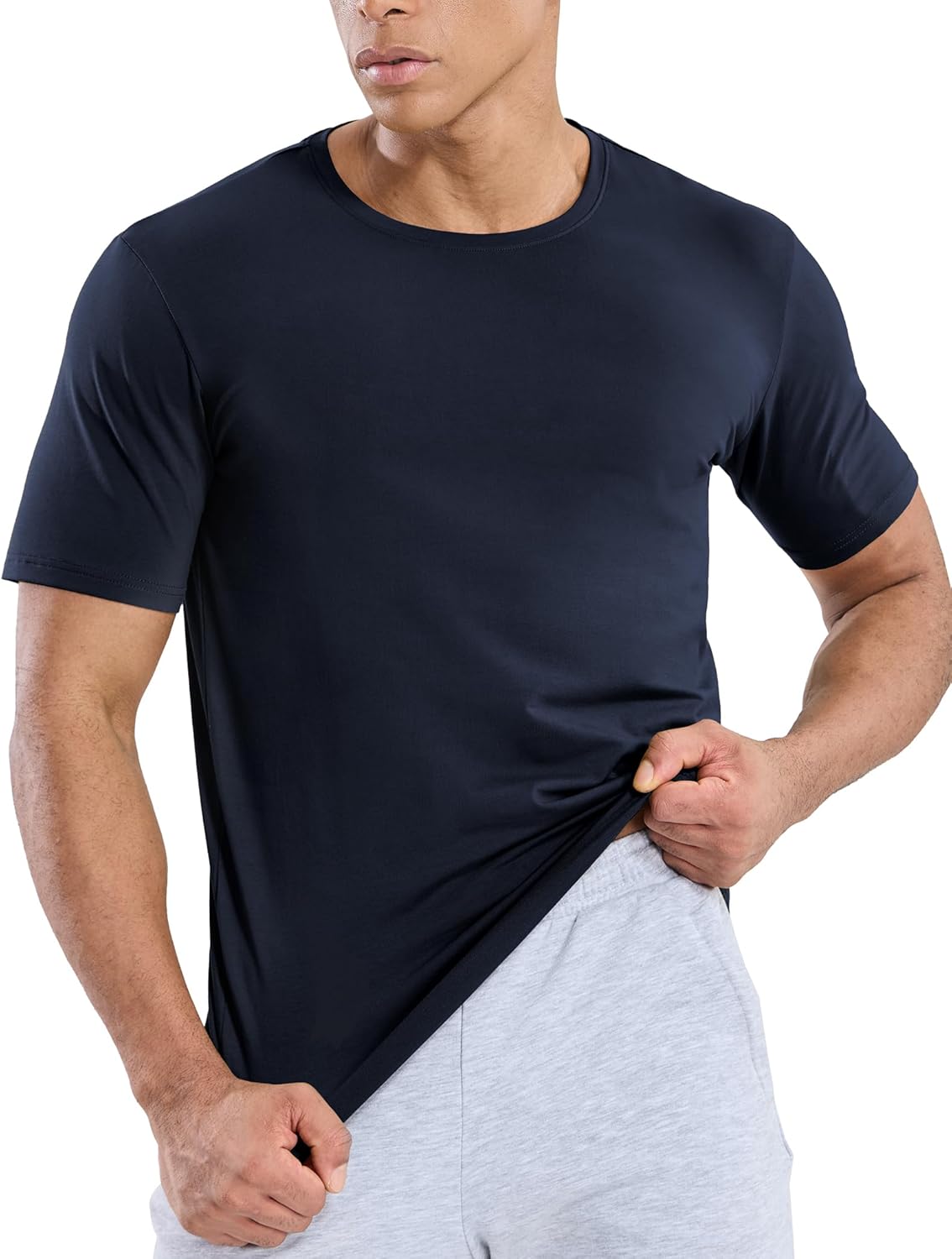 MIER Mens T Shirts Short Sleeve Crew Neck Cotton T-Shirts Casual Ultra Soft Tshirt Tops Classic Basic Tees, Breathable - Image 2